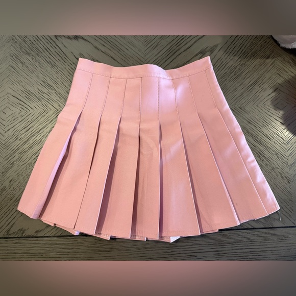 Princess Polly Blush Pink Pleated Skater Skirt - Picture 1 of 2